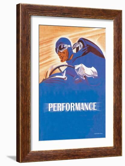 Performance-null-Framed Art Print