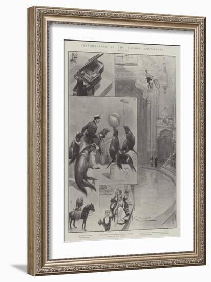 Performances at the London Hippodrome-G.S. Amato-Framed Giclee Print
