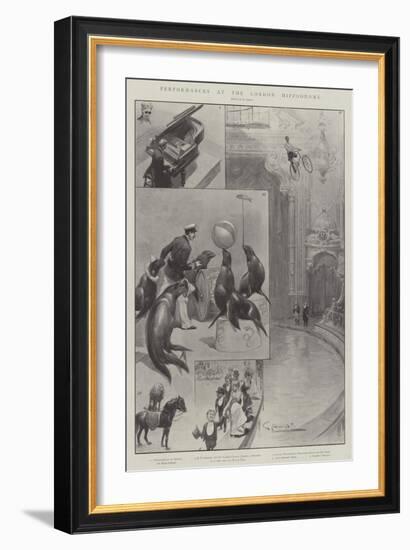 Performances at the London Hippodrome-G.S. Amato-Framed Giclee Print