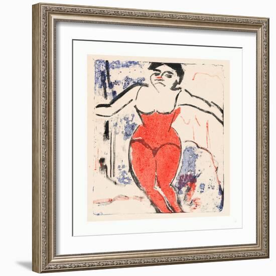 Performer Bowing (Beifallheischende Artistin)-Ernst Ludwig Kirchner-Framed Giclee Print