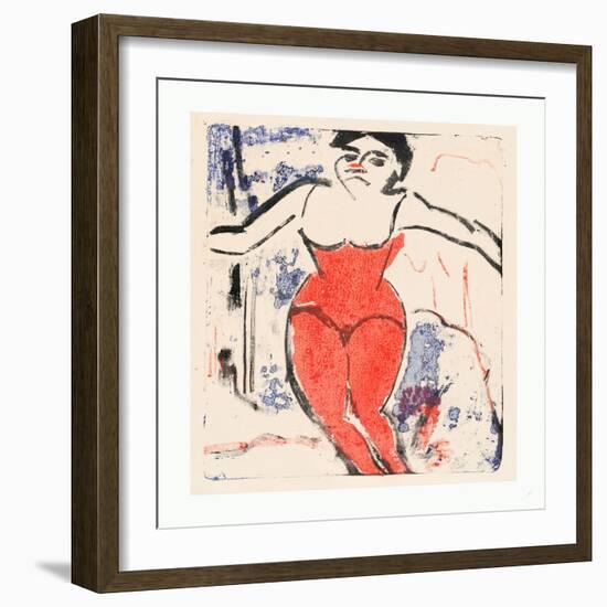 Performer Bowing (Beifallheischende Artistin)-Ernst Ludwig Kirchner-Framed Giclee Print