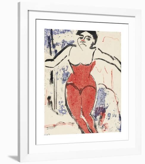 Performer Bowing-Ernst Ludwig Kirchner-Framed Premium Giclee Print