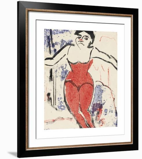 Performer Bowing-Ernst Ludwig Kirchner-Framed Premium Giclee Print