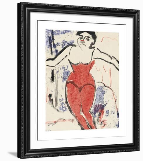 Performer Bowing-Ernst Ludwig Kirchner-Framed Premium Giclee Print