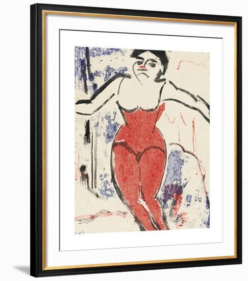 Performer Bowing-Ernst Ludwig Kirchner-Framed Premium Giclee Print