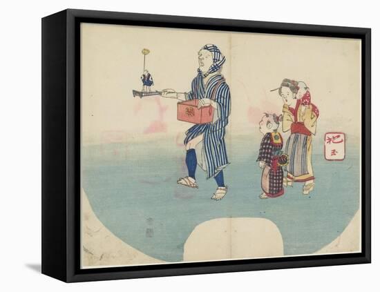 Performer Entertaining Children, 1831-Hogyoku-Framed Premier Image Canvas