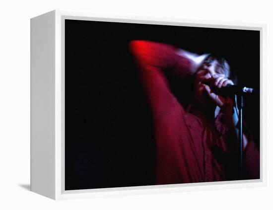 Performer on Stage at Microphone-Phil Sharp-Framed Premier Image Canvas