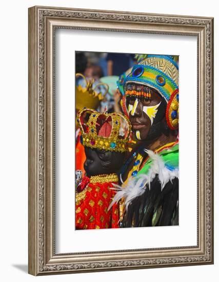 Performer, Santo Nino at Dinagyang Festival, City of Iloilo, Philippines-Keren Su-Framed Photographic Print