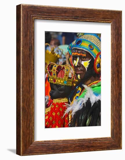 Performer, Santo Nino at Dinagyang Festival, City of Iloilo, Philippines-Keren Su-Framed Photographic Print