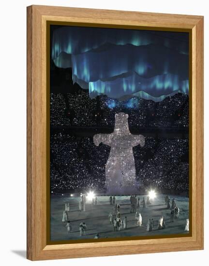 Performers During the Opening Ceremony for the Vancouver 2010 Olympics-null-Framed Premier Image Canvas