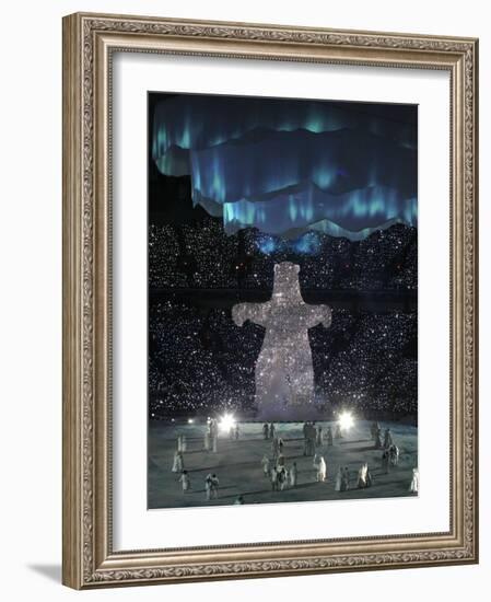 Performers During the Opening Ceremony for the Vancouver 2010 Olympics-null-Framed Photographic Print