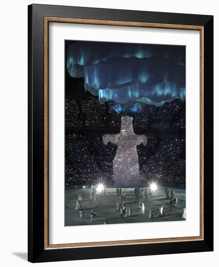 Performers During the Opening Ceremony for the Vancouver 2010 Olympics-null-Framed Photographic Print