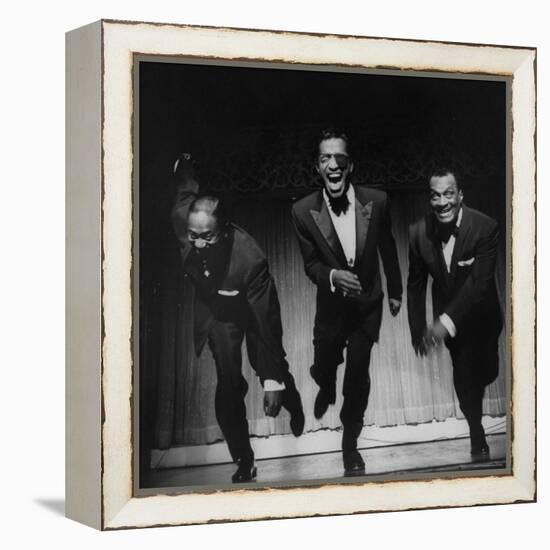 Performers, Sammy Davis Sr, Sammy Davis Jr, and Will Mastin, Together on Stage at Ciro's Dancing-Allan Grant-Framed Premier Image Canvas