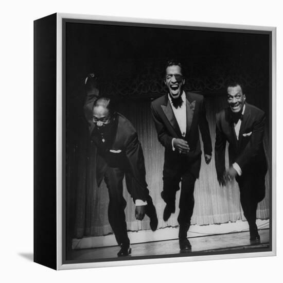 Performers, Sammy Davis Sr, Sammy Davis Jr, and Will Mastin, Together on Stage at Ciro's Dancing-Allan Grant-Framed Premier Image Canvas