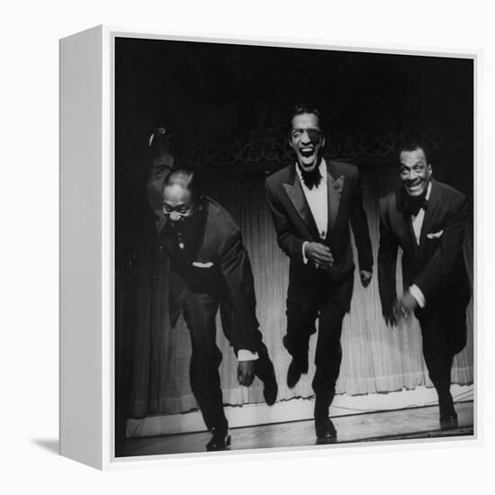 Performers, Sammy Davis Sr, Sammy Davis Jr, and Will Mastin, Together on Stage at Ciro's Dancing-Allan Grant-Framed Premier Image Canvas