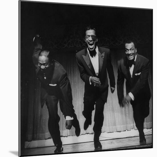 Performers, Sammy Davis Sr, Sammy Davis Jr, and Will Mastin, Together on Stage at Ciro's Dancing-Allan Grant-Mounted Premium Photographic Print
