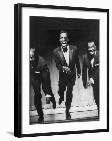 Performers, Sammy Davis Sr., Sammy Davis Jr., and Will Mastin, Together on Stage at Ciro's Dancing-Allan Grant-Framed Premium Photographic Print