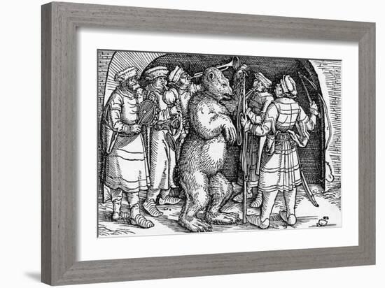 Performing Bear, Germany-Hans Burgkmair-Framed Art Print