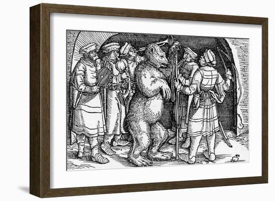 Performing Bear, Germany-Hans Burgkmair-Framed Art Print