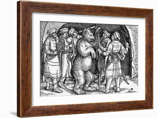 Performing Bear, Germany-Hans Burgkmair-Framed Art Print