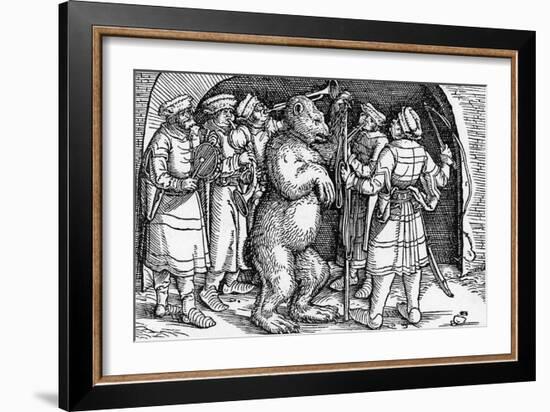 Performing Bear, Germany-Hans Burgkmair-Framed Art Print