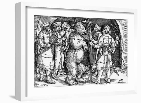 Performing Bear, Germany-Hans Burgkmair-Framed Art Print