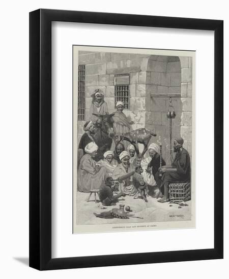 Performing Goat and Monkeys at Cairo-Charles Auguste Loye-Framed Premium Giclee Print