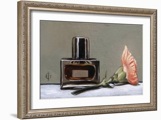 Perfume Bottle and Carnation, 2009-James Gillick-Framed Giclee Print