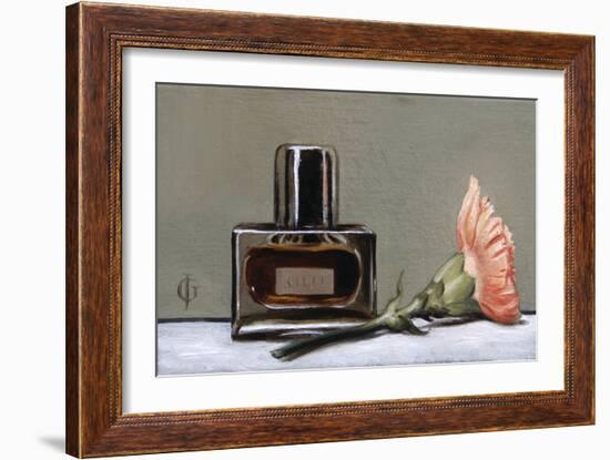 Perfume Bottle and Carnation, 2009-James Gillick-Framed Giclee Print