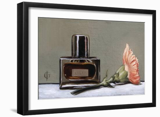 Perfume Bottle and Carnation, 2009-James Gillick-Framed Giclee Print