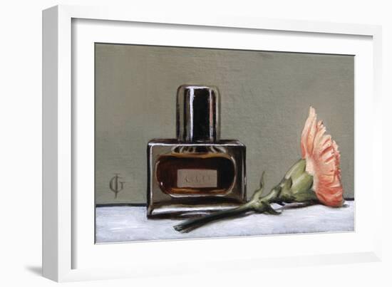 Perfume Bottle and Carnation, 2009-James Gillick-Framed Giclee Print