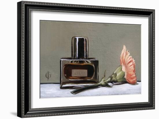 Perfume Bottle and Carnation, 2009-James Gillick-Framed Giclee Print