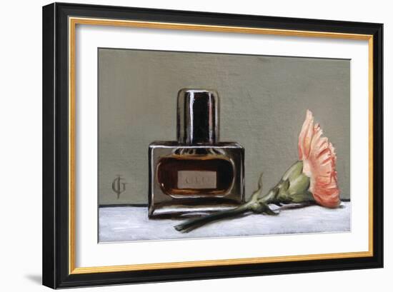 Perfume Bottle and Carnation, 2009-James Gillick-Framed Giclee Print