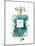 Perfume Bottle Deep Teal-Amanda Greenwood-Mounted Art Print
