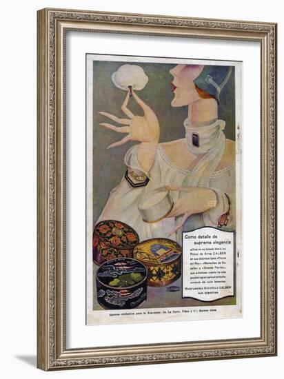 Perfumeria, Magazine Advertisement, Spain, 1929-null-Framed Giclee Print