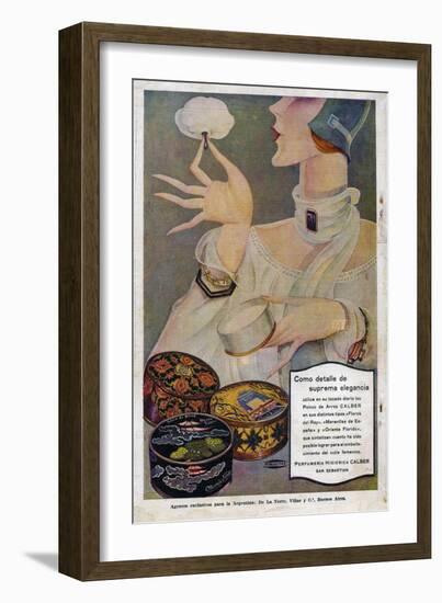 Perfumeria, Magazine Advertisement, Spain, 1929-null-Framed Giclee Print