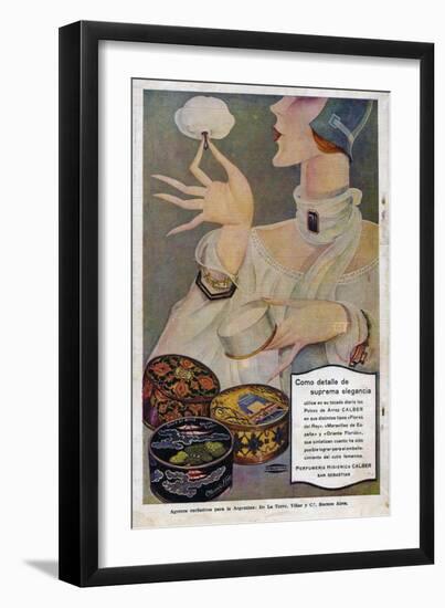 Perfumeria, Magazine Advertisement, Spain, 1929-null-Framed Giclee Print