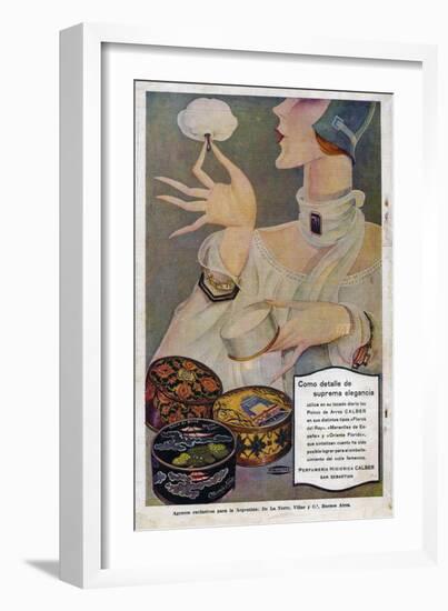 Perfumeria, Magazine Advertisement, Spain, 1929-null-Framed Giclee Print