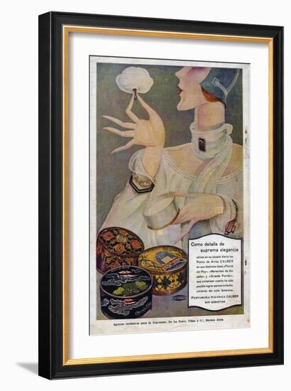 Perfumeria, Magazine Advertisement, Spain, 1929-null-Framed Giclee Print