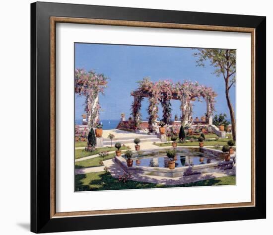 Pergola en Bord de Mer-Pauline DelaCroix Garnier-Framed Art Print