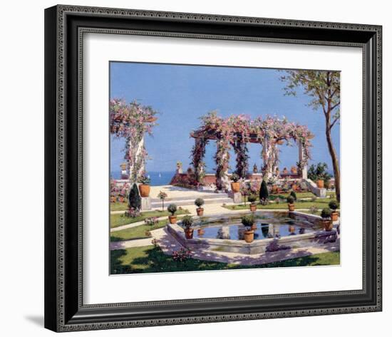 Pergola en Bord de Mer-Pauline DelaCroix Garnier-Framed Art Print