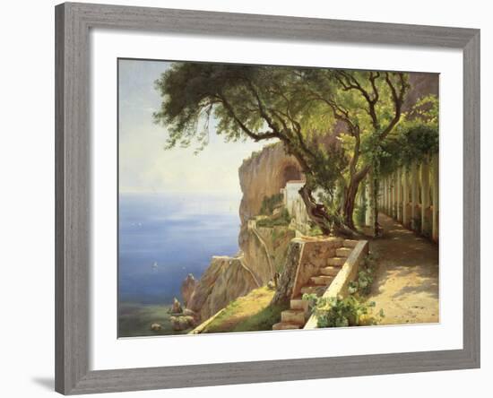 Pergola In Amalfi-Carl Frederic Aagaard-Framed Giclee Print