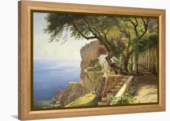 Pergola in Amalfi-Carl Frederic Aagaard-Framed Stretched Canvas