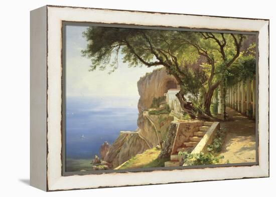 Pergola in Amalfi-Carl Frederic Aagaard-Framed Stretched Canvas