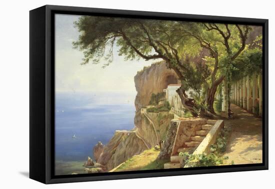 Pergola in Amalfi-Carl Frederic Aagaard-Framed Stretched Canvas