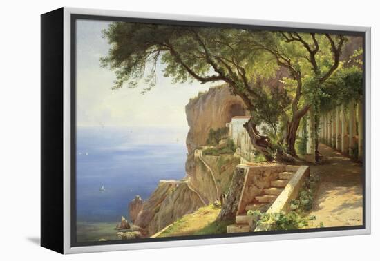 Pergola in Amalfi-Carl Frederic Aagaard-Framed Stretched Canvas