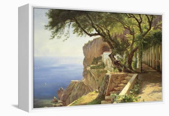 Pergola in Amalfi-Carl Frederic Aagaard-Framed Stretched Canvas