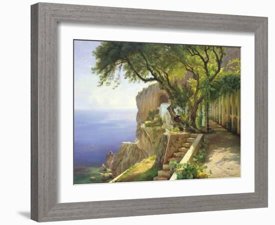 Pergola in Amalfi-Carl Frederic Aagaard-Framed Art Print