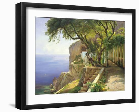 Pergola in Amalfi-Carl Frederic Aagaard-Framed Art Print