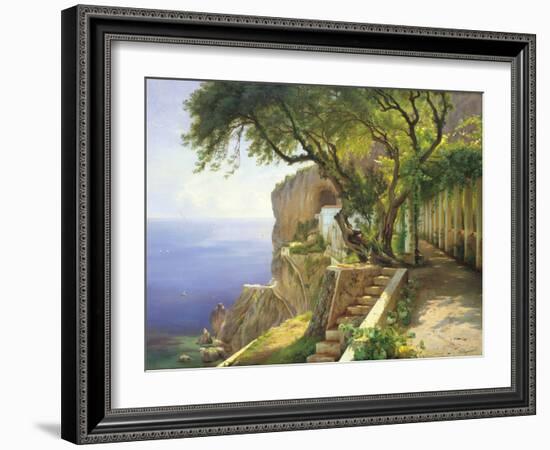 Pergola in Amalfi-Carl Frederic Aagaard-Framed Art Print